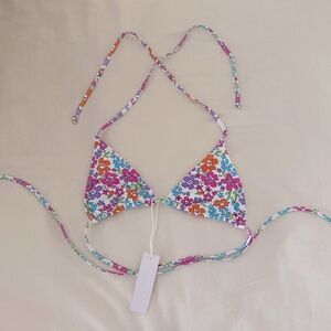 Bright Swimwear Maria Top in Citrus Floral size small!